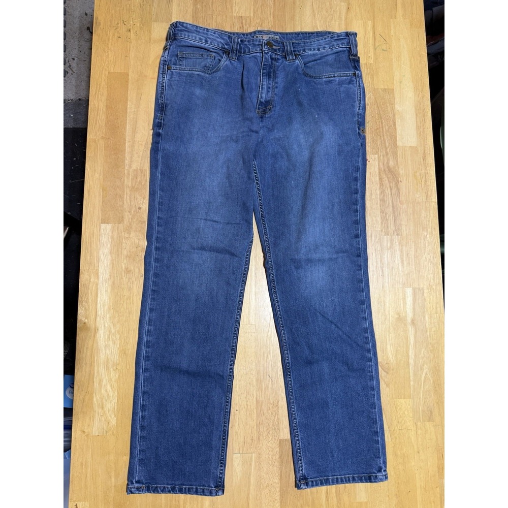 5.11 Tactical Defender Flex Evolve Jeans Mens 35x30 Blue Straight Stretch Denim
